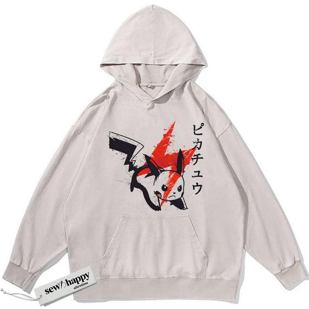 Wash Hoodie Pikachu Hoodie, Pokemon Hoodie, Anime Hoodie, Vintage Hoodie