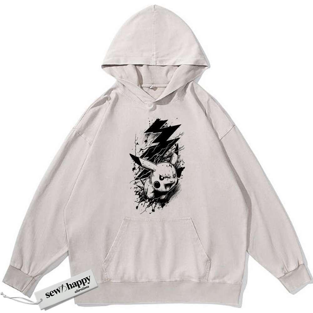 Wash Hoodie Pikachu Hoodie, Pokemon Hoodie, Anime Hoodie, Vintage Hoodie