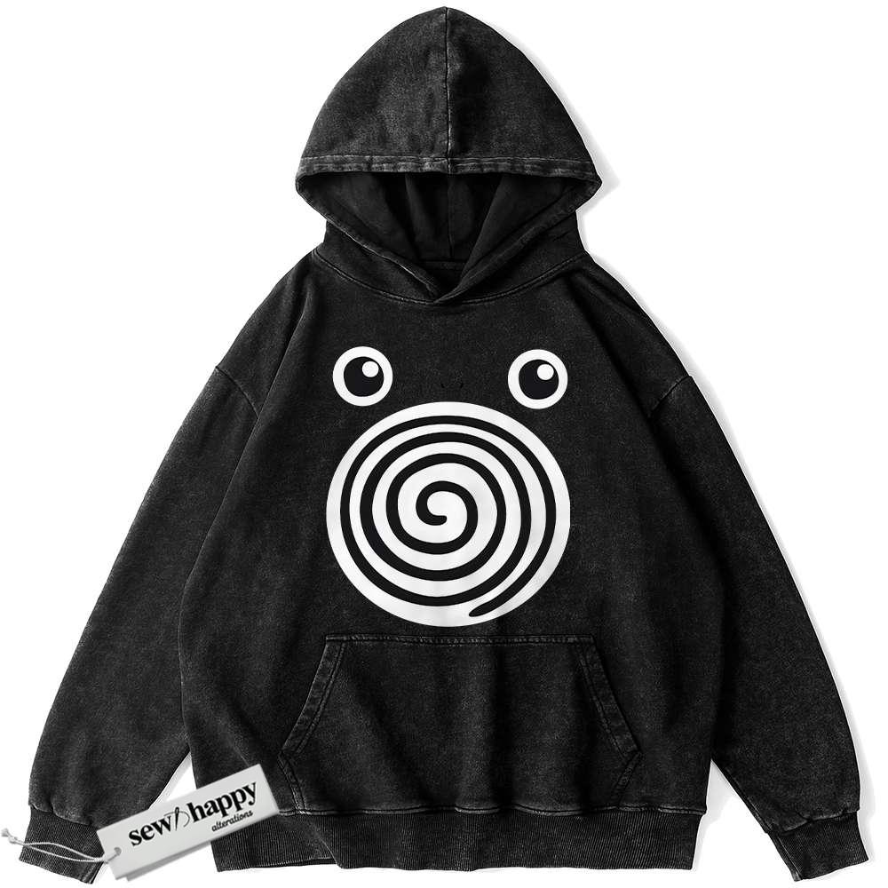 Wash Hoodie Poliwhirl Hoodie, Pokemon Hoodie, Anime Hoodie, Vintage Hoodie