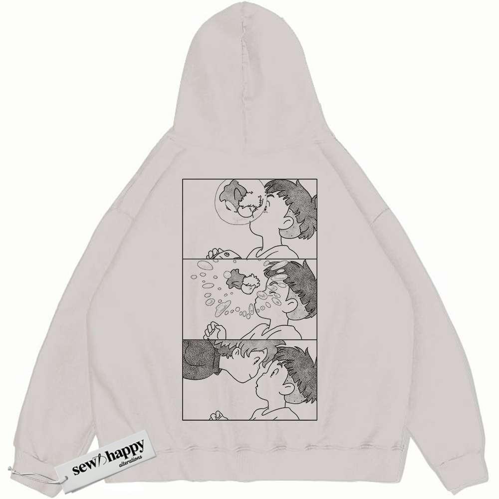 Wash Hoodie Ponyo Hoodie, Studio Ghibli Hoodie, Anime Hoodie, Vintage Hoodie - Image 1