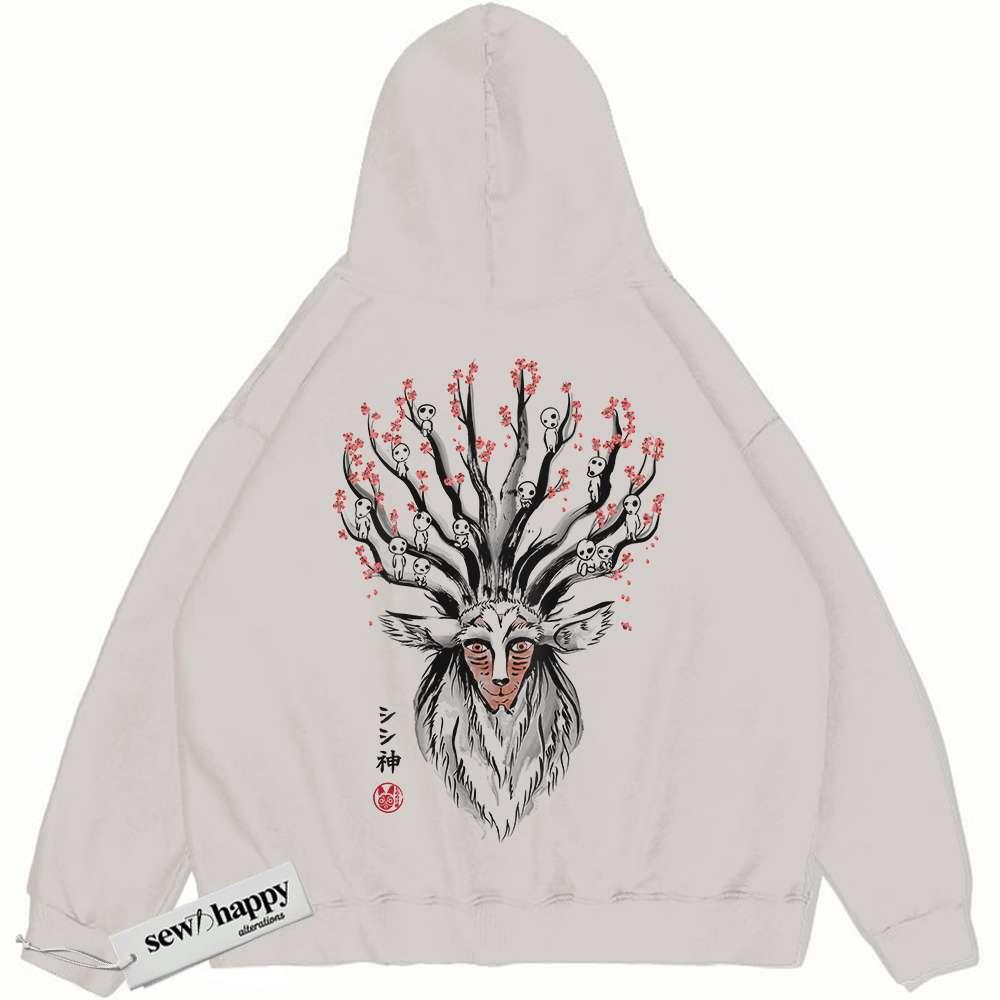 Wash Hoodie Princess Mononoke Hoodie, Studio Ghibli Hoodie, Anime Hoodie, Vintage Hoodie