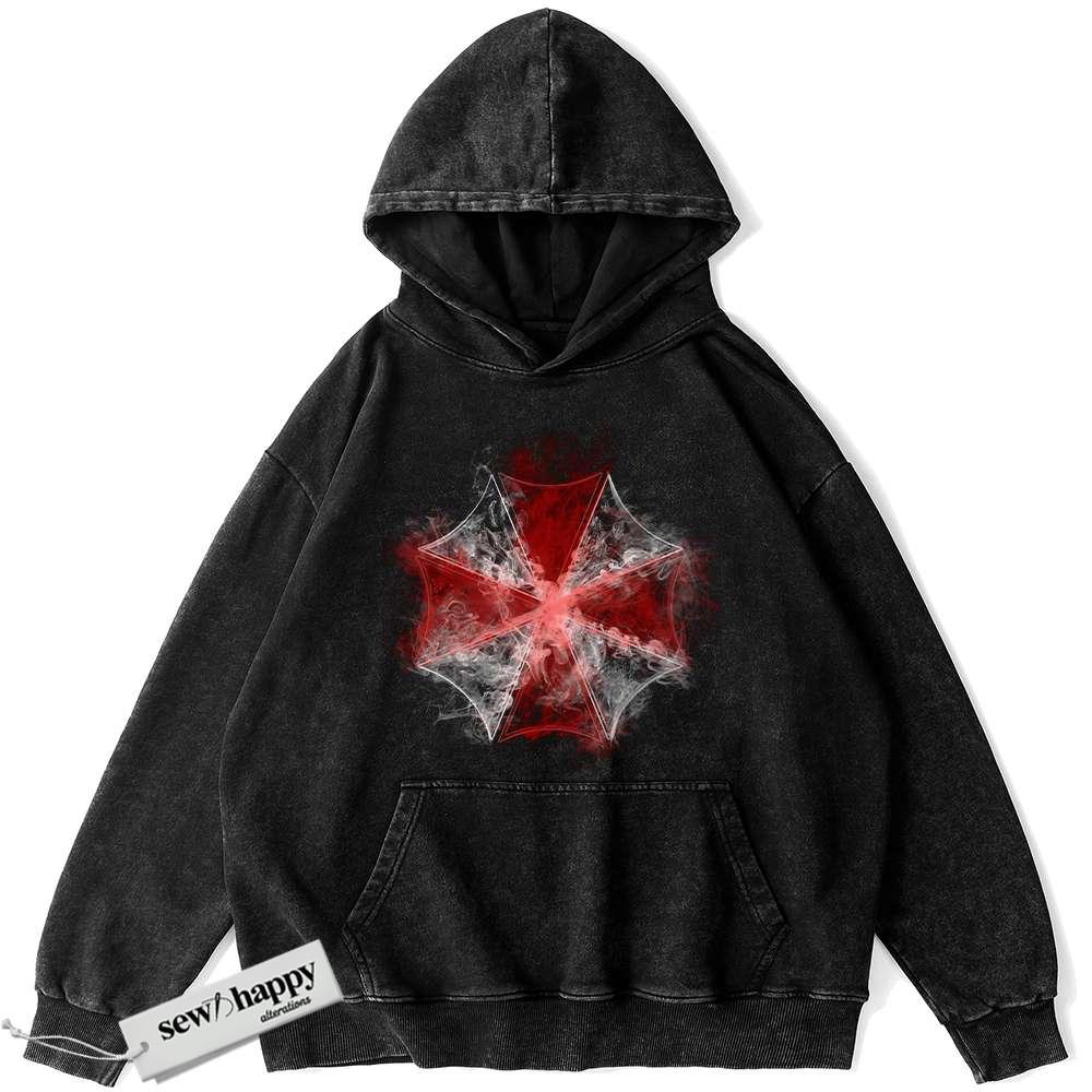 Wash Hoodie Resident Evil Hoodie, Game Hoodie, Vintage Hoodie