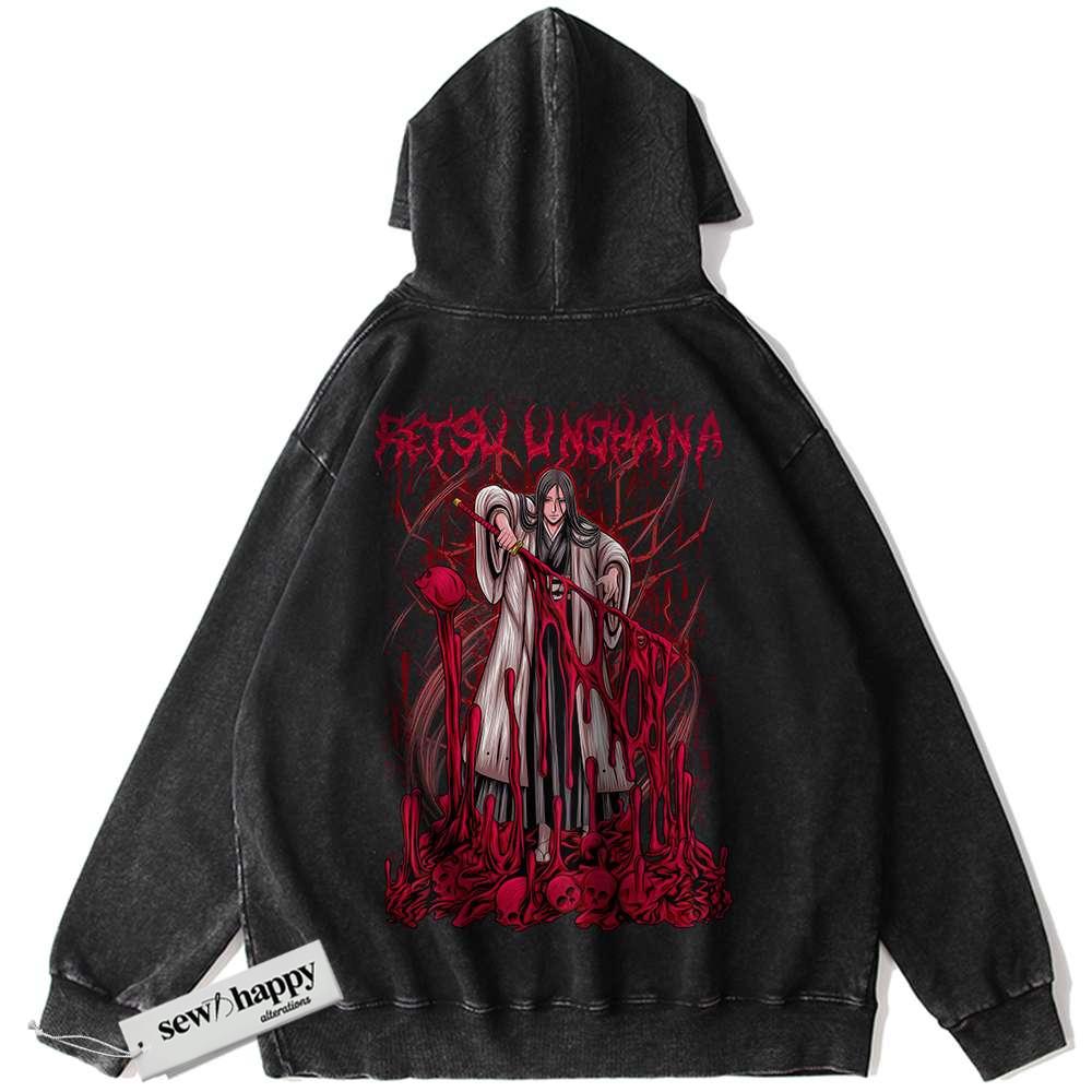Wash Hoodie Retsu Unohana Hoodie, Bleach Hoodie, Anime Hoodie, Vintage Hoodie