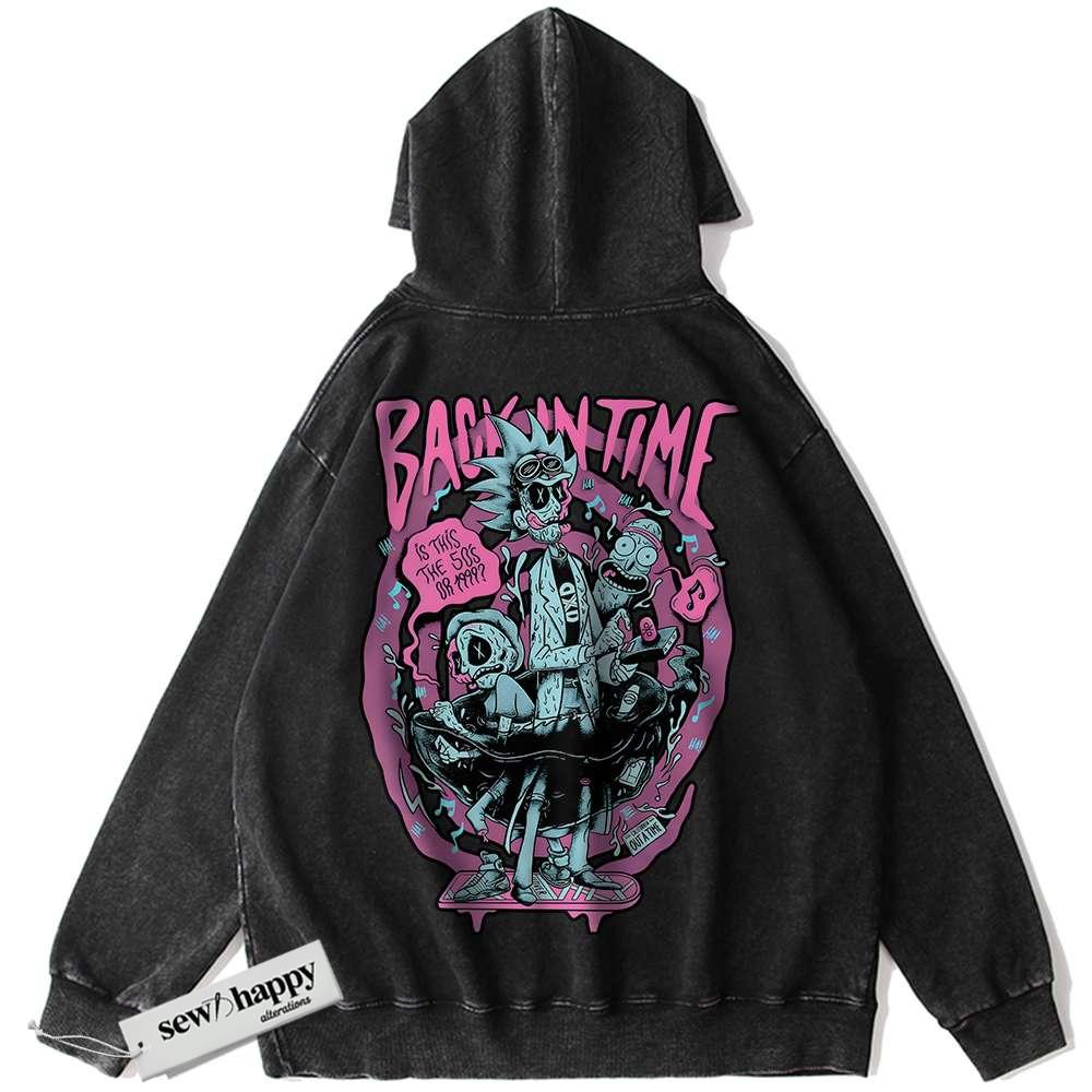 Wash Hoodie Rick and Morty Hoodie, Animated Hoodie, Vintage Hoodie