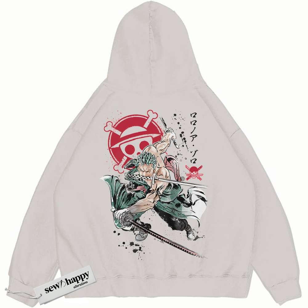Wash Hoodie Roronoa Zoro hoodie, One Piece hoodie, Anime hoodie, Vintage hoodie