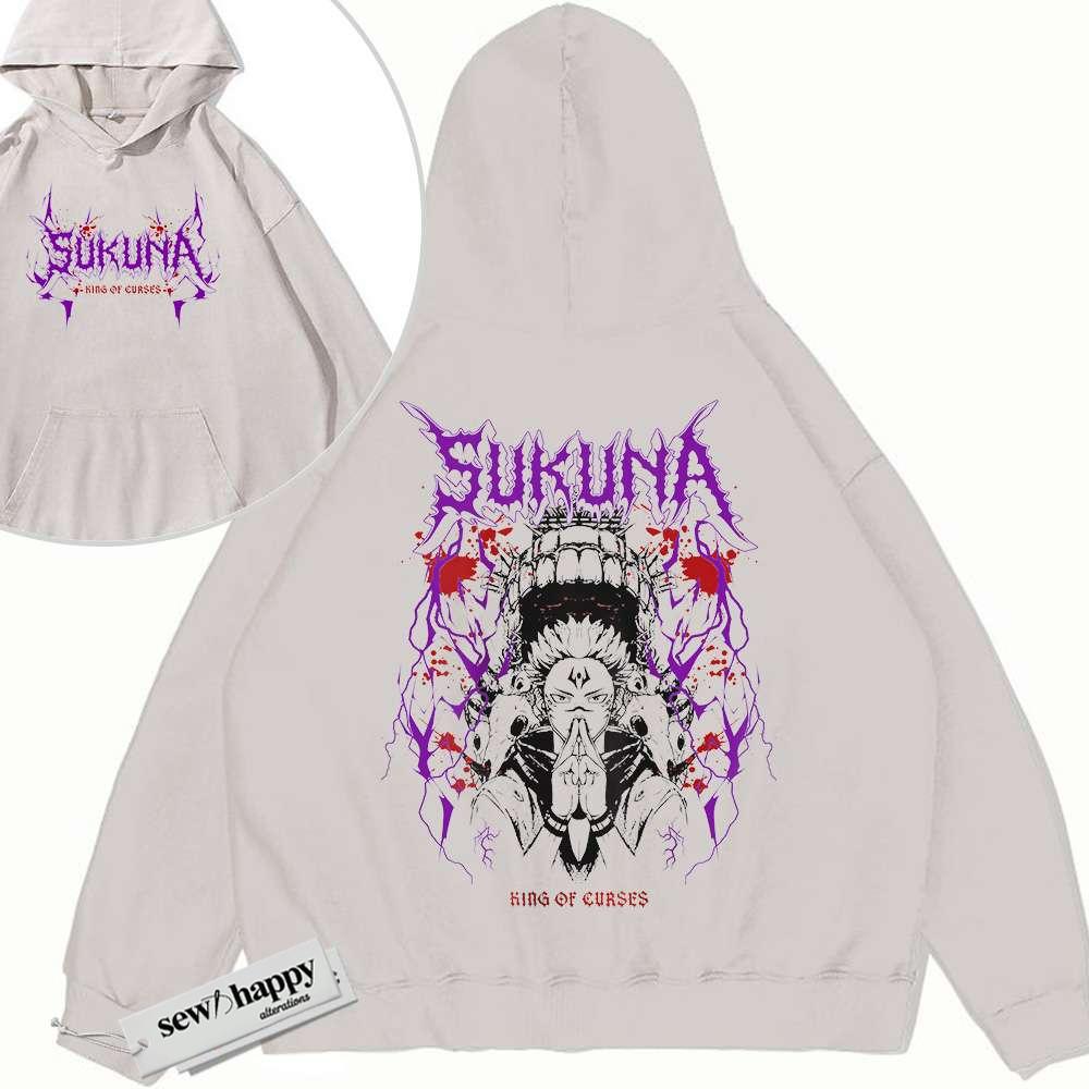 Wash Hoodie Ryomen Sukuna Hoodie, Jujutsu Kaisen Hoodie, Anime Hoodie, Vintage Hoodie 2-Sided