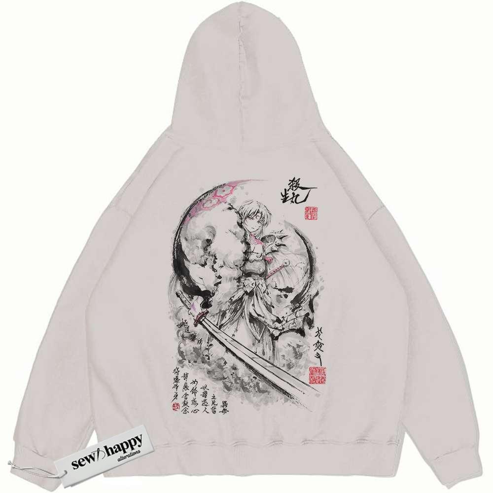 Wash Hoodie Sesshomaru Hoodie, Inuyasha Hoodie, Anime Hoodie, Vintage Hoodie