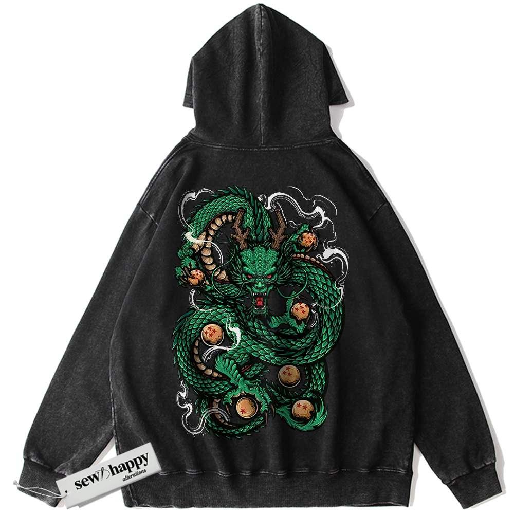 Wash Hoodie Shenron Hoodie, Dragon Ball Z Hoodie, Anime Hoodie, Vintage Hoodie