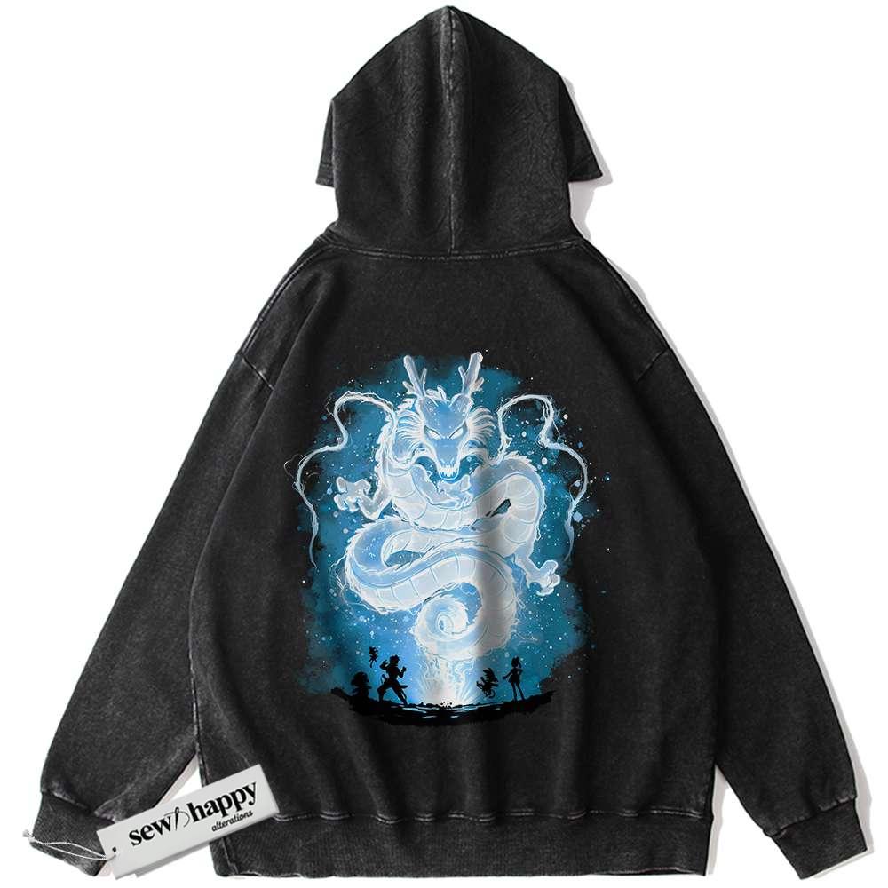 Wash Hoodie Shenron Hoodie, Dragon Ball Z Hoodie, DBZ Hoodie, Anime Hoodie, Vintage Hoodie