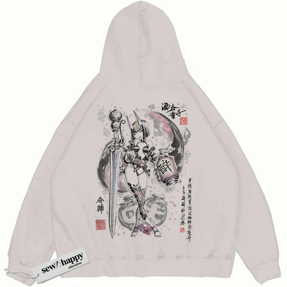 Wash Hoodie Shuten Doji Hoodie, Fate Grand Order Hoodie, Anime Hoodie, Vintage Hoodie