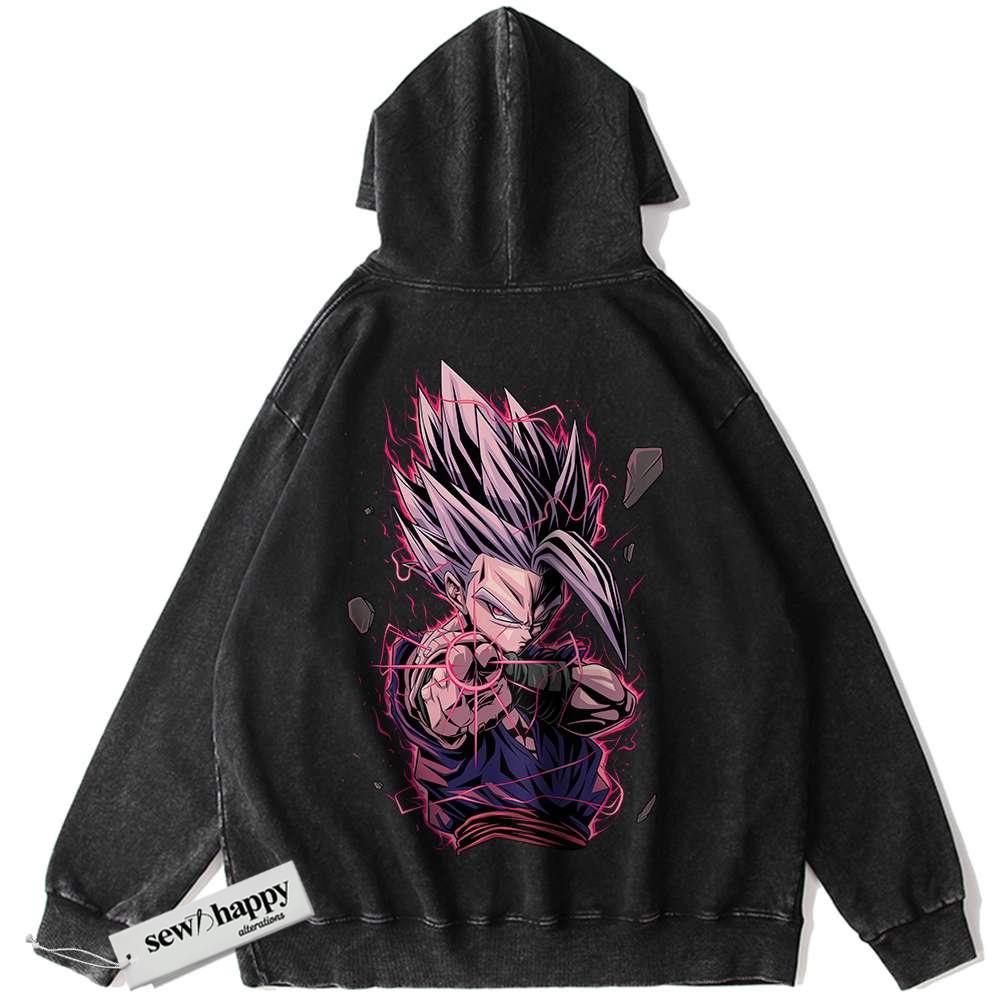Wash Hoodie Son Gohan Hoodie, Dragon Ball Z Hoodie, DBZ Hoodie, Anime Hoodie, Vintage Hoodie