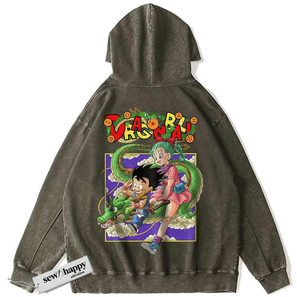 Wash Hoodie Son Goku Hoodie, Bulma Hoodie, Dragon Ball Hoodie, DBZ Hoodie, Anime Hoodie, Vintage Hoodie