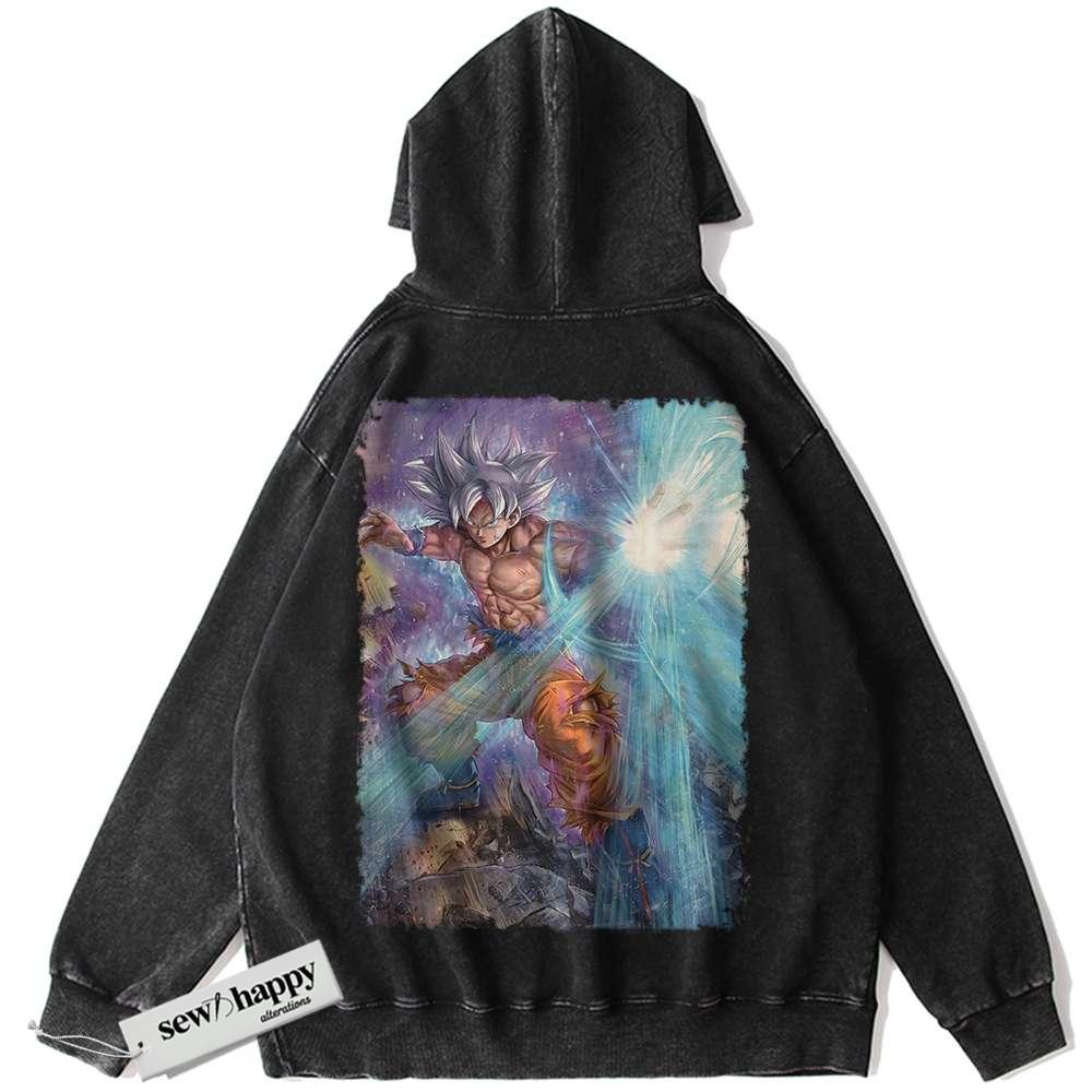 Wash Hoodie Son Goku Hoodie, Dragon Ball Hoodie, DBZ Hoodie, Anime Hoodie, Vintage Hoodie