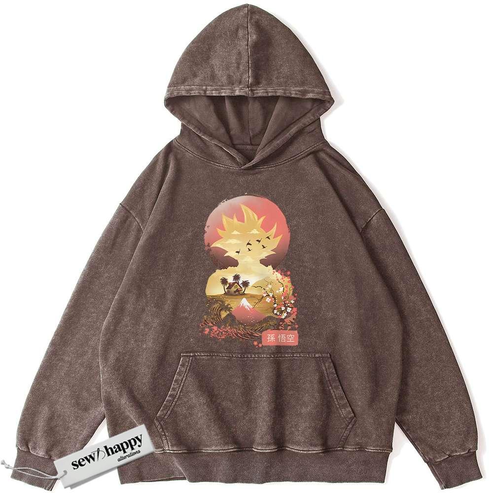 Wash Hoodie Son Goku Hoodie, Dragon Ball Z Hoodie, DBZ Hoodie, Anime Hoodie, Vintage Hoodie