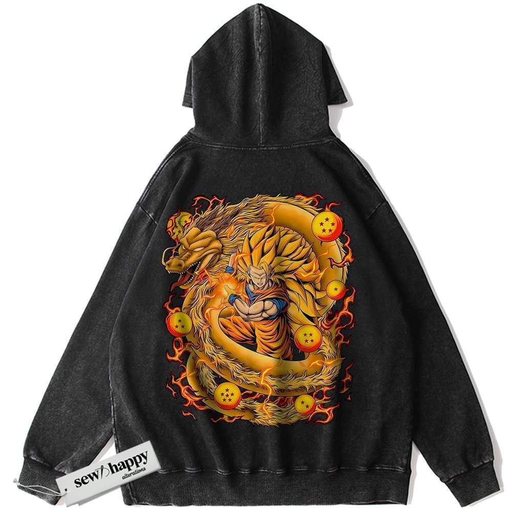 Wash Hoodie Son Goku Hoodie, Dragon Ball Z Hoodie, DBZ Hoodie, Anime Hoodie, Vintage Hoodie