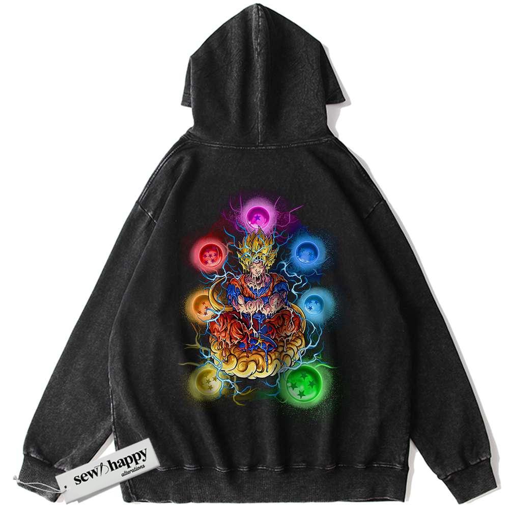 Wash Hoodie Son Goku Hoodie, Dragon Ball Z Hoodie, DBZ Hoodie, Anime Hoodie, Vintage Hoodie