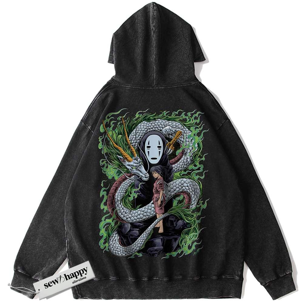 Wash Hoodie Spirited Away Hoodie, Studio Ghibli Hoodie, Anime Hoodie, Vintage Hoodie