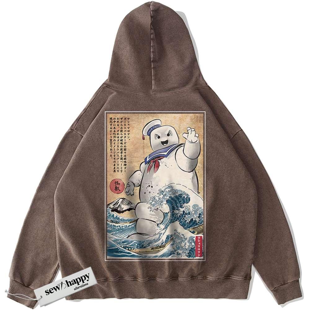 Wash Hoodie Stay Puft Marshmallow Man Hoodie, Ghostbusters Hoodie, Halloween Hoodie, Horror Hoodie, Vintage Hoodie
