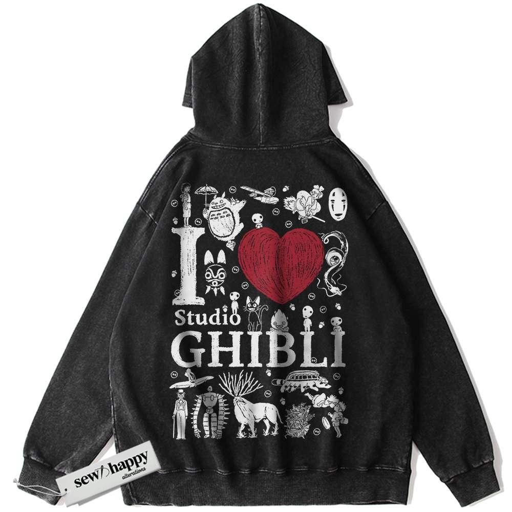 Wash Hoodie Studio Ghibli Hoodie, Anime Hoodie, Vintage Hoodie