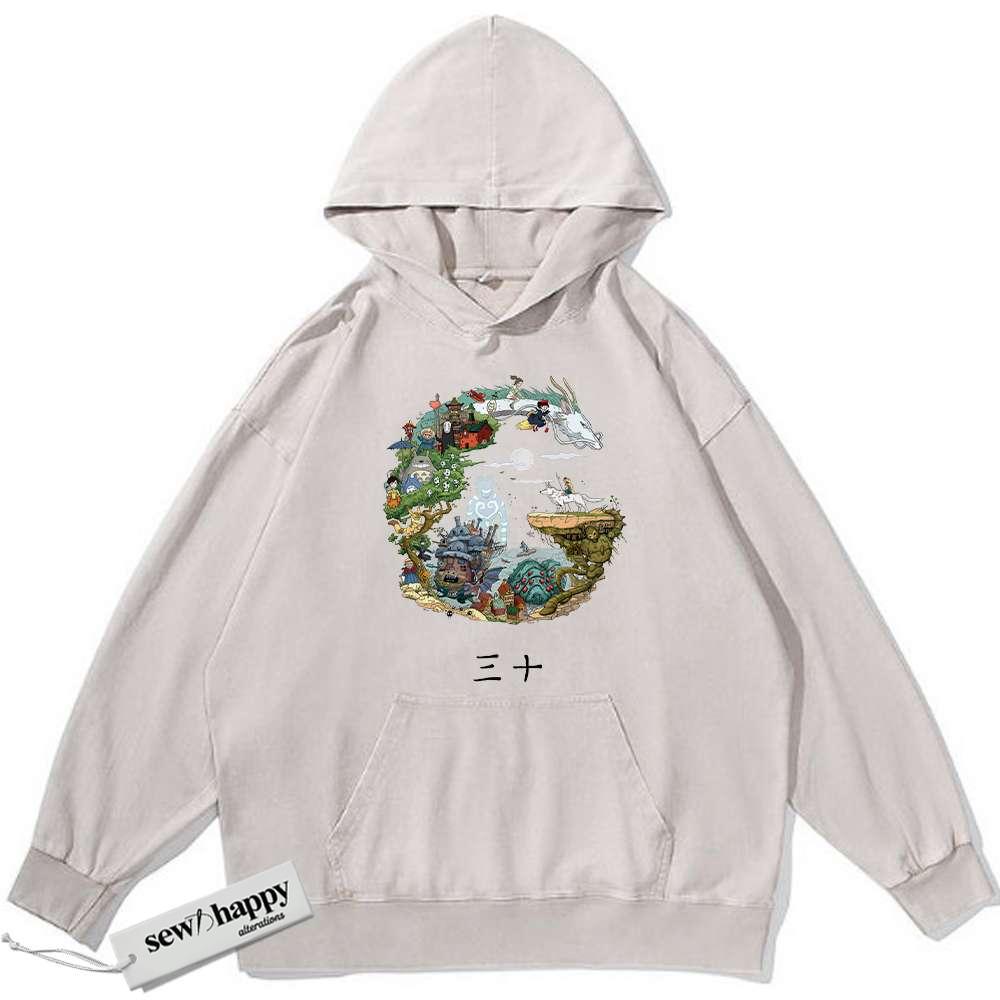 Wash Hoodie Studio Ghibli Hoodie, Anime Hoodie, Vintage Hoodie