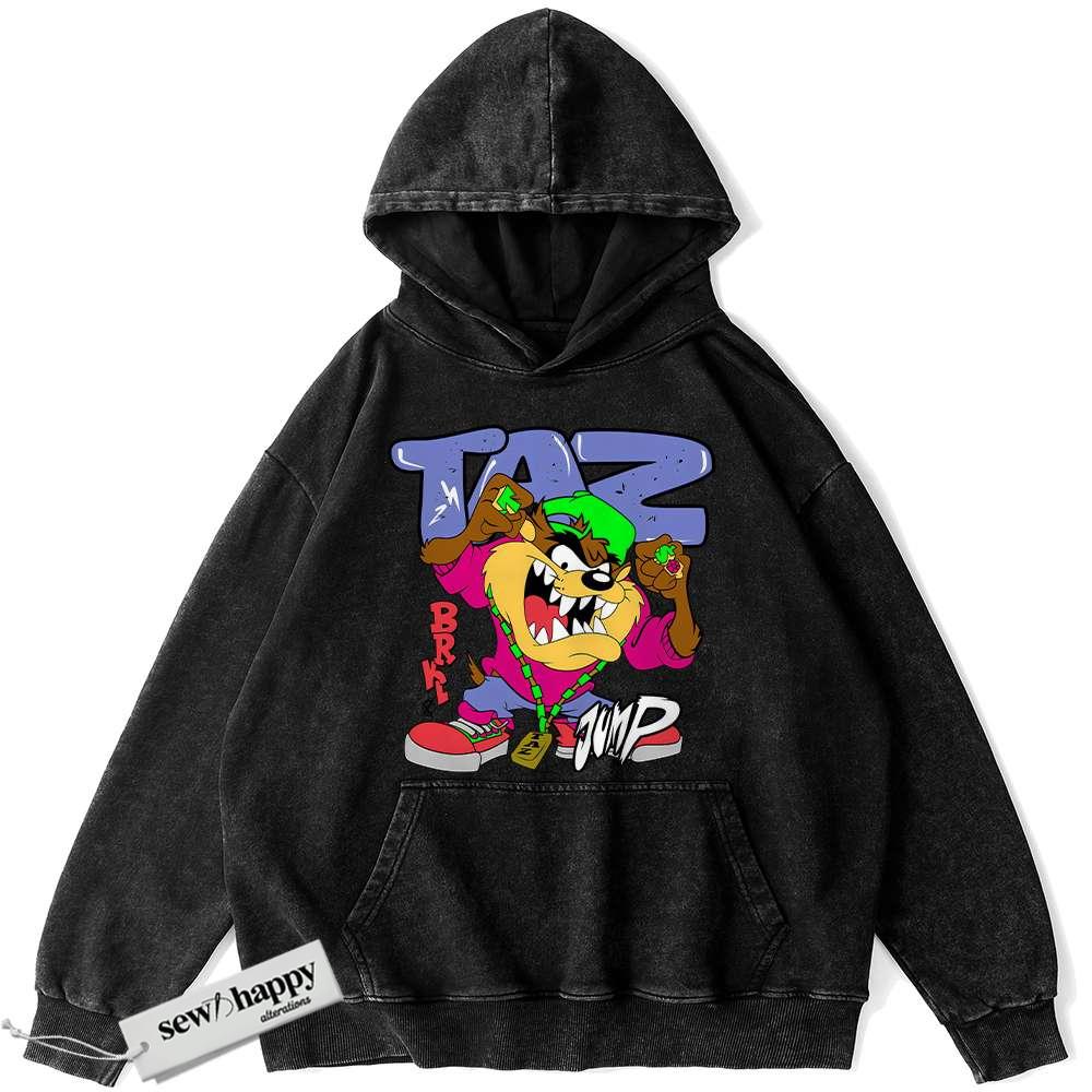 Wash Hoodie Tasmanian Devil Hoodie, Looney Tunes Hoodie, Cartoon Hoodie, Vintage Hoodie
