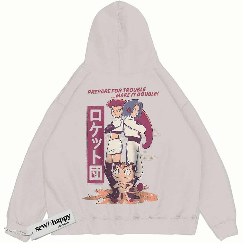 Wash Hoodie Team Rocket Hoodie, Pokemon Hoodie, Anime Hoodie, Vintage Hoodie