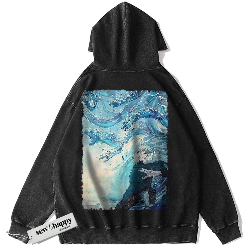 Wash Hoodie Tobirama Senju Hoodie, Naruto Hoodie, Anime Hoodie, Vintage Hoodie