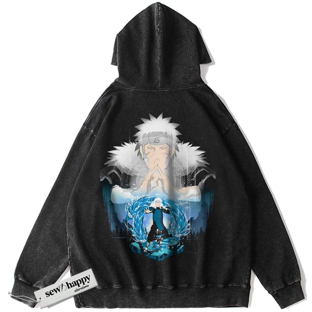 Wash Hoodie Tobirama Senju Hoodie, Naruto Hoodie, Anime Hoodie, Vintage Hoodie