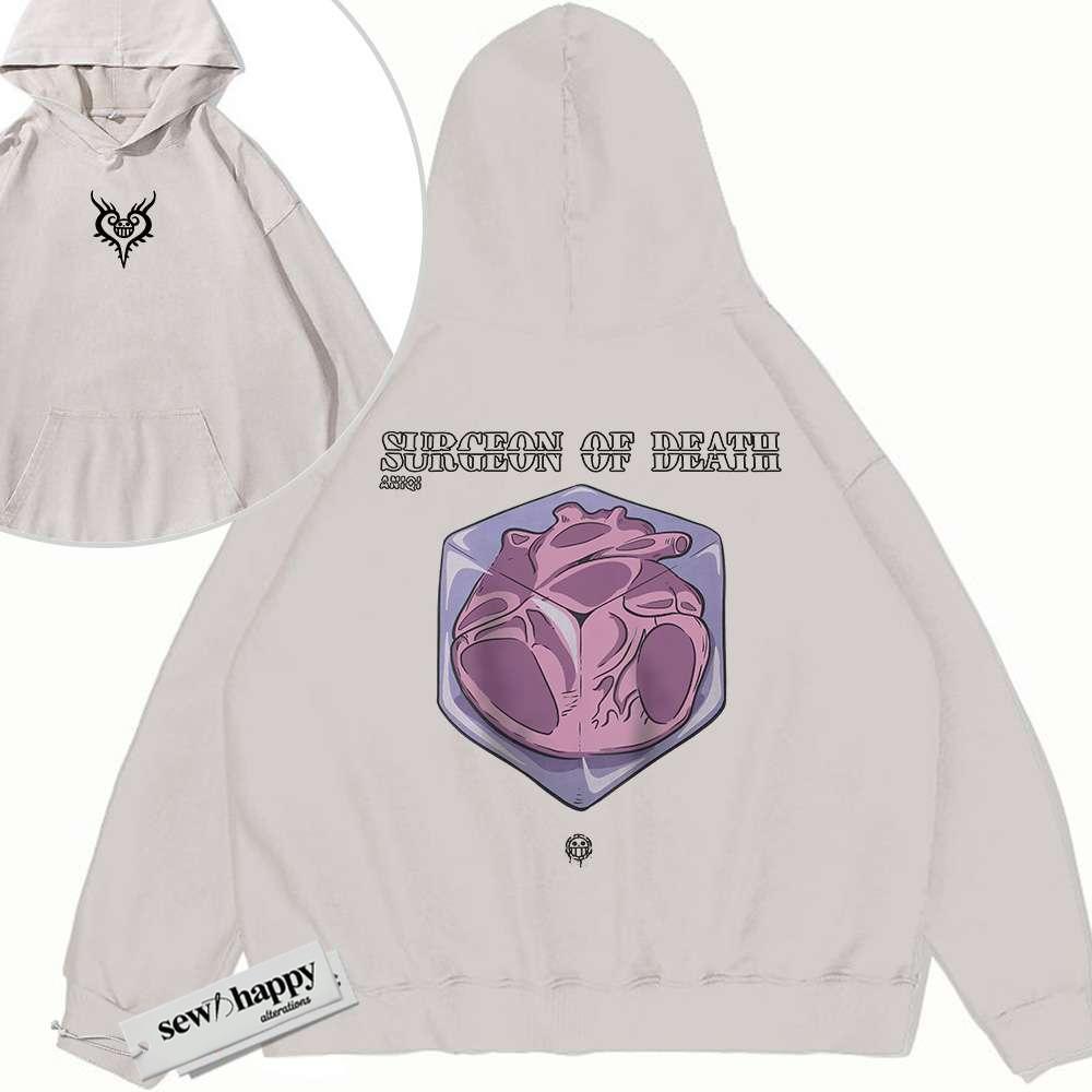Wash Hoodie Trafalgar D Water Law Hoodie, One Piece Hoodie, Anime Hoodie, Vintage Hoodie 2-Sided