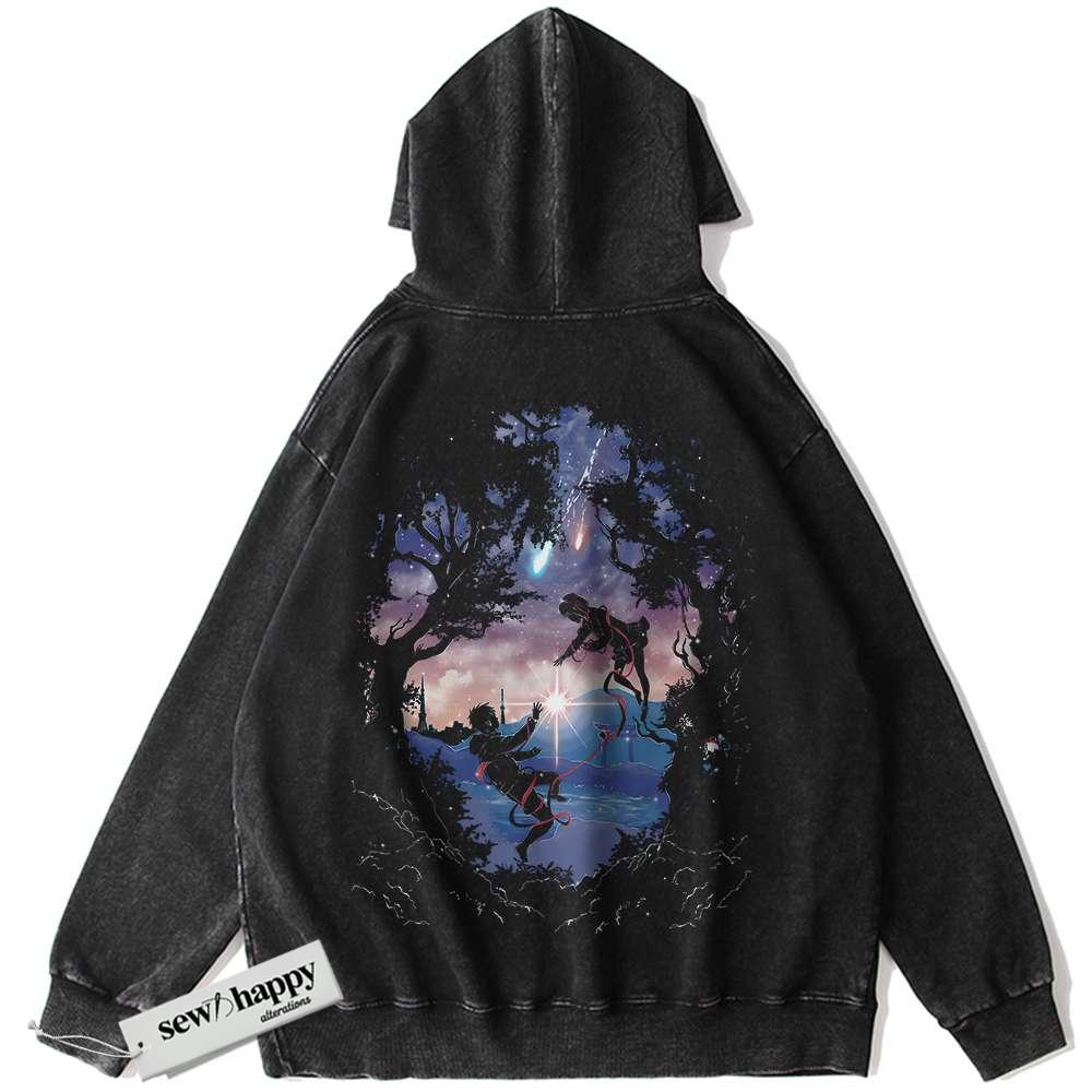 Wash Hoodie Your Name Hoodie, Anime Hoodie, Vintage Hoodie